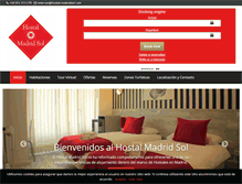 Tablet Screenshot of hostal-madridsol.com